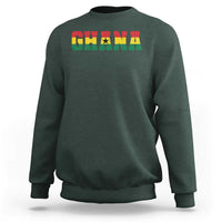 Ghana Flag Sweatshirt Varsity Lettering Design Ghanaian Pride Heritage Graphic