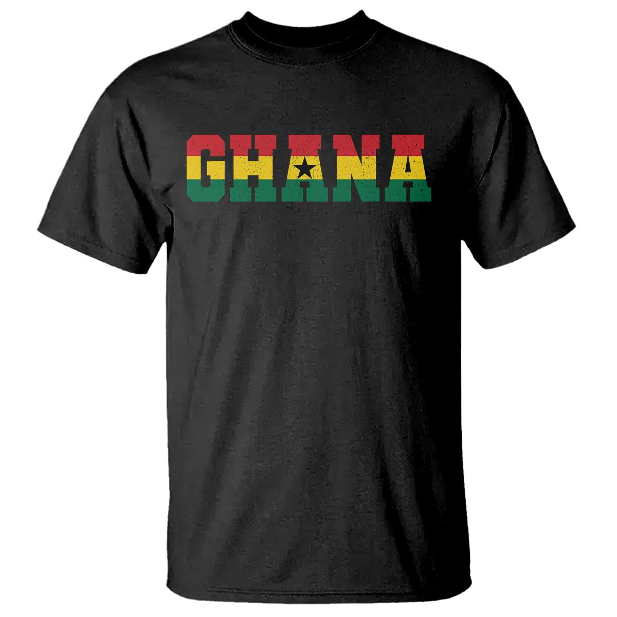 Ghana Flag T Shirt Varsity Lettering Design Ghanaian Pride Heritage Graphic