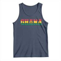 Ghana Flag Tank Top Varsity Lettering Design Ghanaian Pride Heritage Graphic