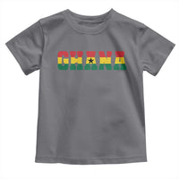 Ghana Flag Toddler T Shirt Varsity Lettering Design Ghanaian Pride Heritage Graphic