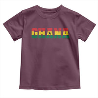 Ghana Flag Toddler T Shirt Varsity Lettering Design Ghanaian Pride Heritage Graphic