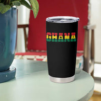 Ghana Flag Tumbler Cup Varsity Lettering Design Ghanaian Pride Heritage Graphic