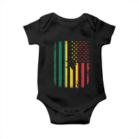 Ghana American Flag Baby Onesie Vintage Ghanaian Pride Heritage Graphic for Ghanaian Americans