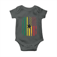 Ghana American Flag Baby Onesie Vintage Ghanaian Pride Heritage Graphic for Ghanaian Americans