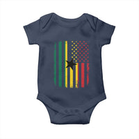 Ghana American Flag Baby Onesie Vintage Ghanaian Pride Heritage Graphic for Ghanaian Americans