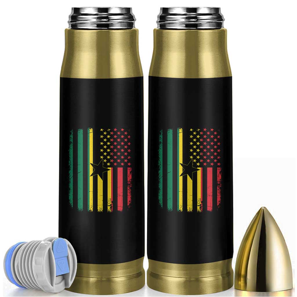 Ghana American Flag Bullet Tumbler Vintage Ghanaian Pride Heritage Graphic for Ghanaian Americans