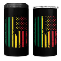 Ghana American Flag 4 in 1 Can Cooler Tumbler Vintage Ghanaian Pride Heritage Graphic for Ghanaian Americans