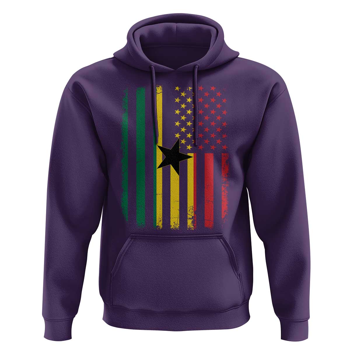 Ghana American Flag Hoodie Vintage Ghanaian Pride Heritage Graphic for Ghanaian Americans