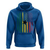 Ghana American Flag Hoodie Vintage Ghanaian Pride Heritage Graphic for Ghanaian Americans