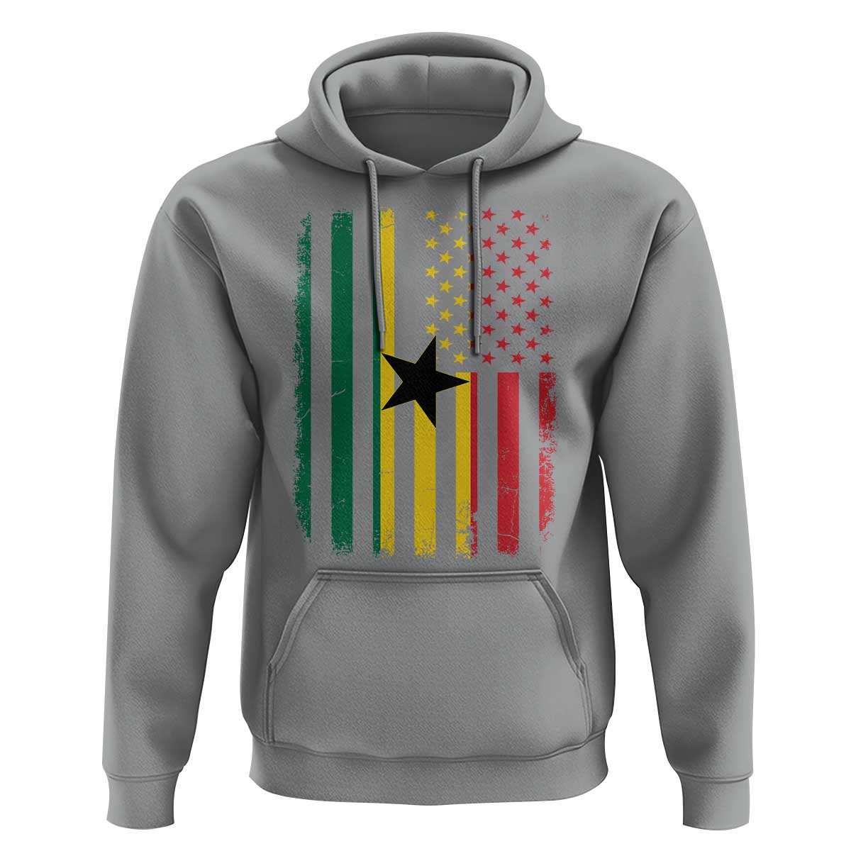Ghana American Flag Hoodie Vintage Ghanaian Pride Heritage Graphic for Ghanaian Americans