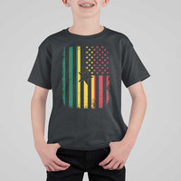Ghana American Flag T Shirt For Kid Vintage Ghanaian Pride Heritage Graphic for Ghanaian Americans