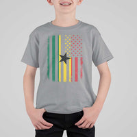 Ghana American Flag T Shirt For Kid Vintage Ghanaian Pride Heritage Graphic for Ghanaian Americans