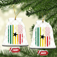 Ghana American Flag Ceramic Ornament Vintage Ghanaian Pride Heritage Graphic for Ghanaian Americans