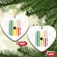 Ghana American Flag Ceramic Ornament Vintage Ghanaian Pride Heritage Graphic for Ghanaian Americans