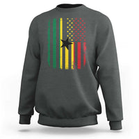 Ghana American Flag Sweatshirt Vintage Ghanaian Pride Heritage Graphic for Ghanaian Americans