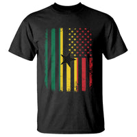 Ghana American Flag T Shirt Vintage Ghanaian Pride Heritage Graphic for Ghanaian Americans