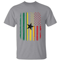 Ghana American Flag T Shirt Vintage Ghanaian Pride Heritage Graphic for Ghanaian Americans