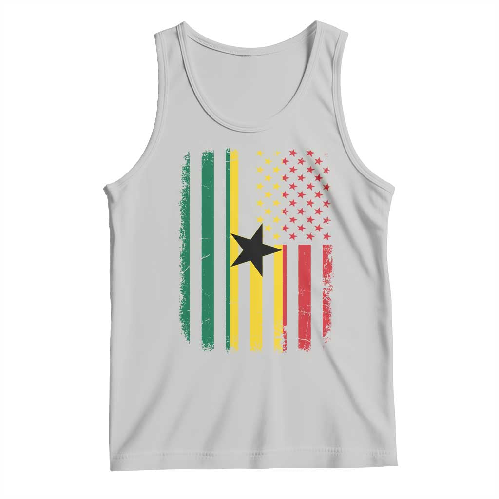 Ghana American Flag Tank Top Vintage Ghanaian Pride Heritage Graphic for Ghanaian Americans