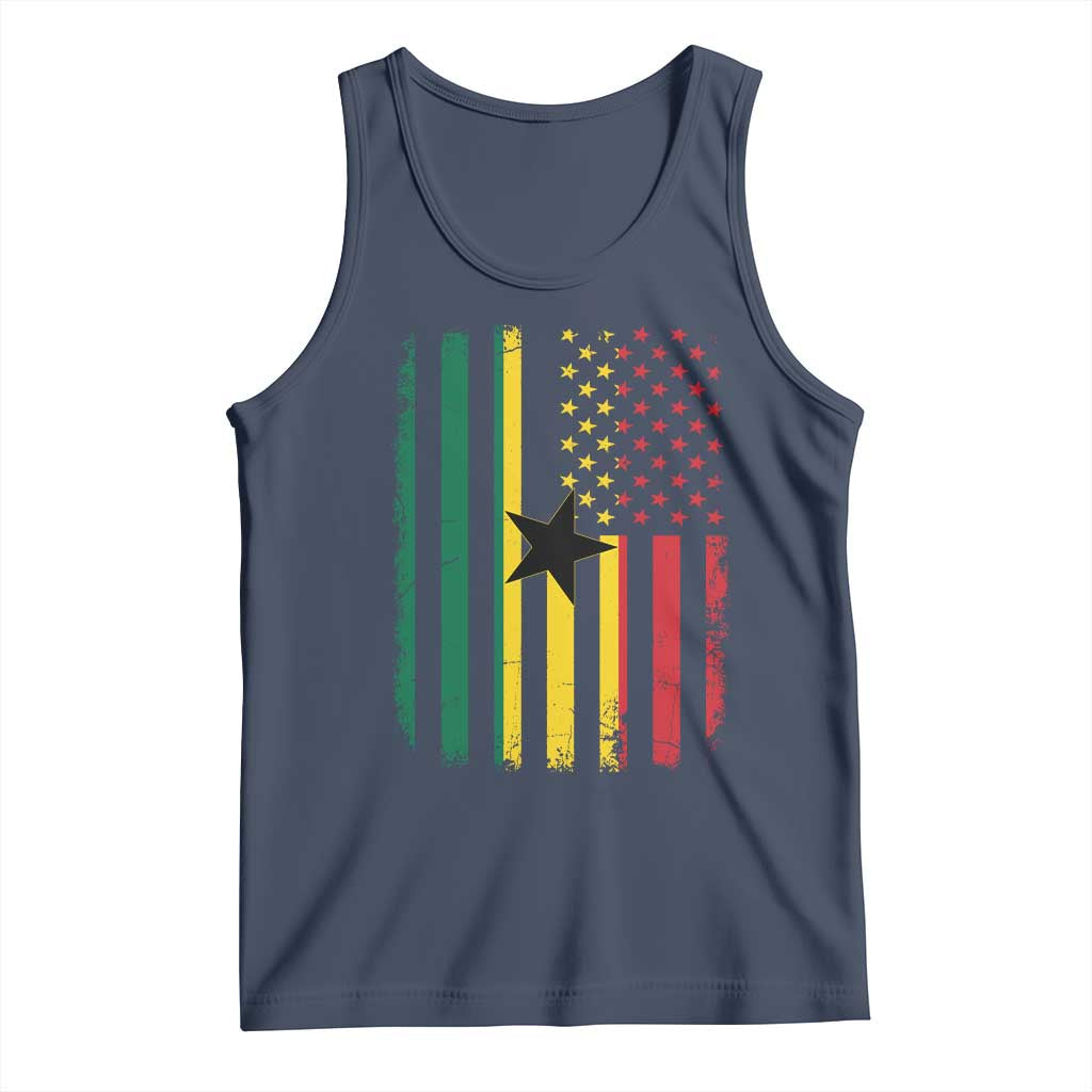 Ghana American Flag Tank Top Vintage Ghanaian Pride Heritage Graphic for Ghanaian Americans