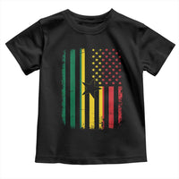 Ghana American Flag Toddler T Shirt Vintage Ghanaian Pride Heritage Graphic for Ghanaian Americans