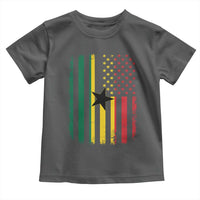 Ghana American Flag Toddler T Shirt Vintage Ghanaian Pride Heritage Graphic for Ghanaian Americans
