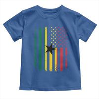 Ghana American Flag Toddler T Shirt Vintage Ghanaian Pride Heritage Graphic for Ghanaian Americans