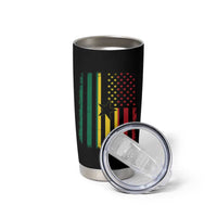 Ghana American Flag Tumbler Cup Vintage Ghanaian Pride Heritage Graphic for Ghanaian Americans