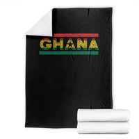 Retro Ghana Flag Throw Blanket Vintage Ghanaian Pride Ghanese Roots Heritage Graphic