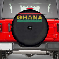 Retro Ghana Flag Spare Tire Cover Vintage Ghanaian Pride Ghanese Roots Heritage Graphic