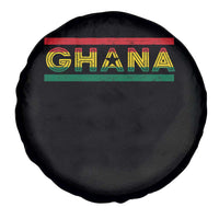 Retro Ghana Flag Spare Tire Cover Vintage Ghanaian Pride Ghanese Roots Heritage Graphic
