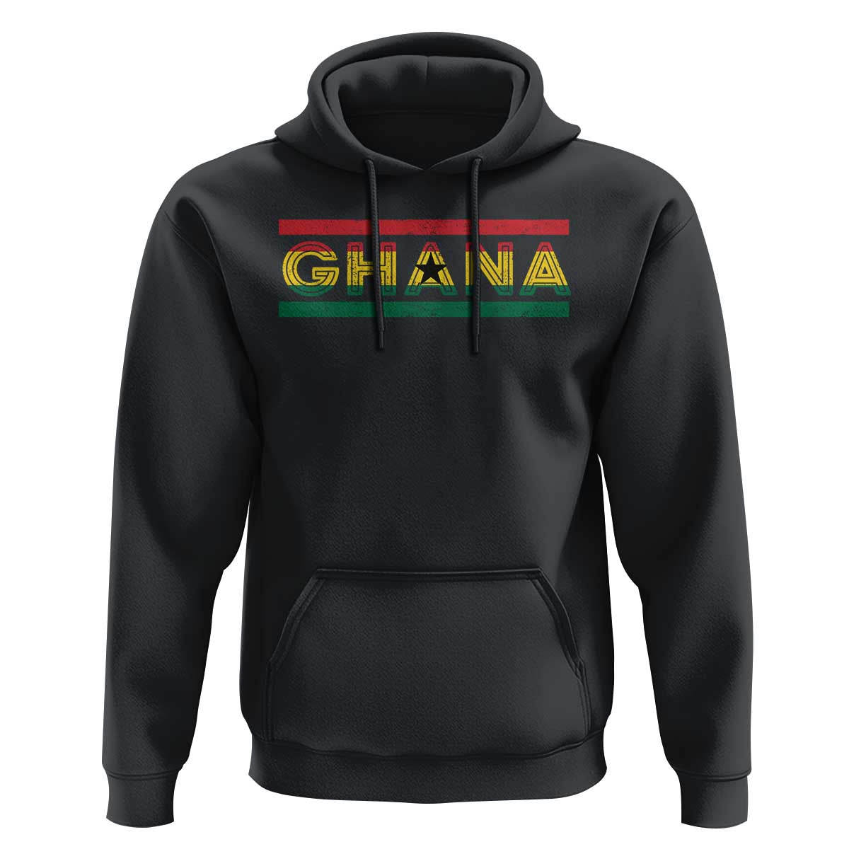 Retro Ghana Flag Hoodie Vintage Ghanaian Pride Ghanese Roots Heritage Graphic