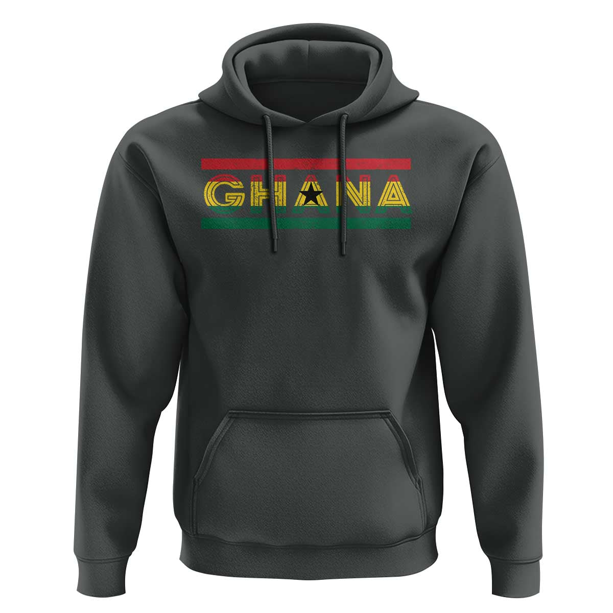 Retro Ghana Flag Hoodie Vintage Ghanaian Pride Ghanese Roots Heritage Graphic
