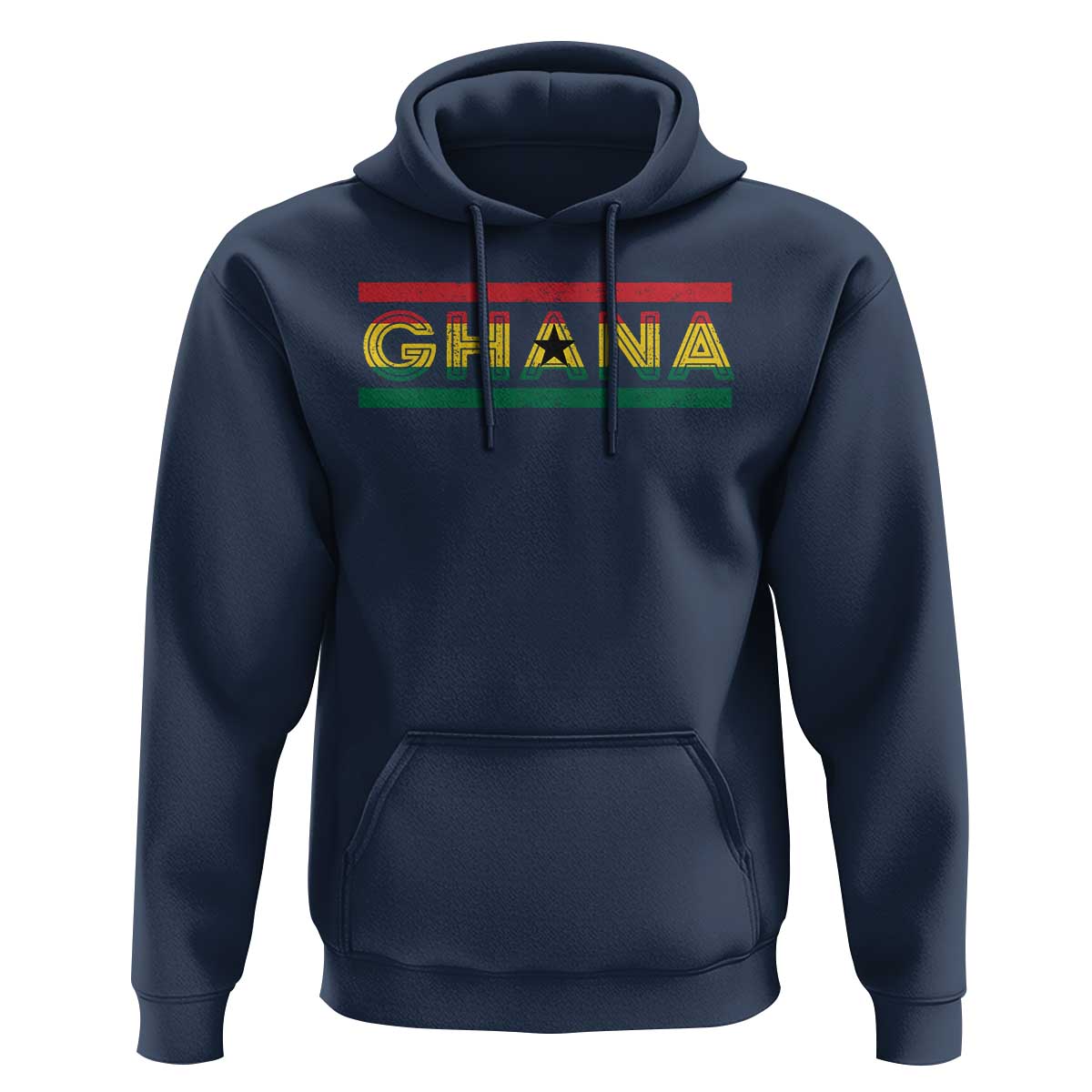 Retro Ghana Flag Hoodie Vintage Ghanaian Pride Ghanese Roots Heritage Graphic