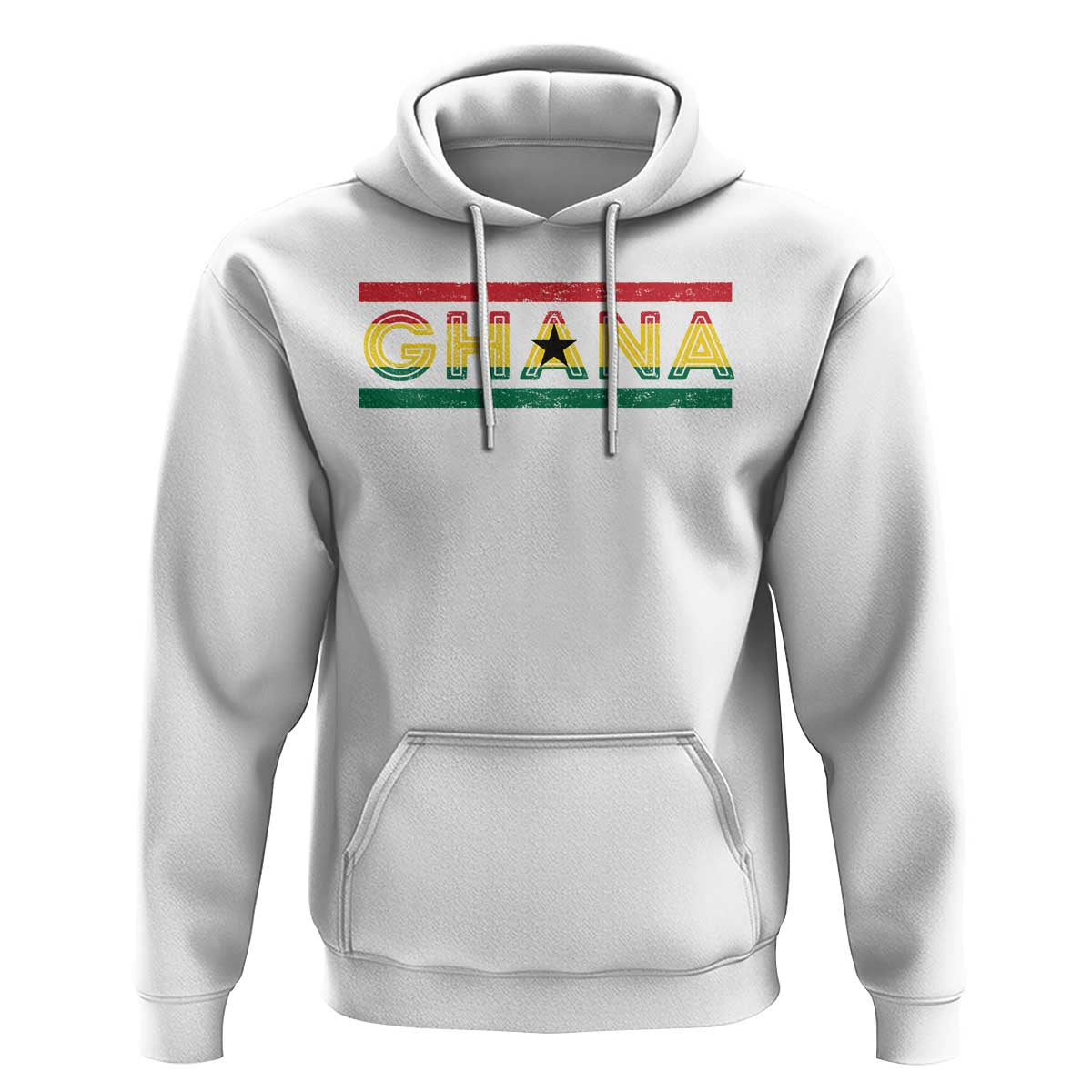 Retro Ghana Flag Hoodie Vintage Ghanaian Pride Ghanese Roots Heritage Graphic