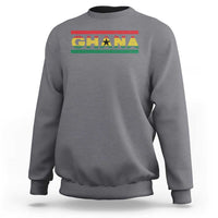 Retro Ghana Flag Sweatshirt Vintage Ghanaian Pride Ghanese Roots Heritage Graphic