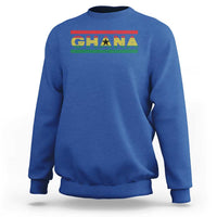 Retro Ghana Flag Sweatshirt Vintage Ghanaian Pride Ghanese Roots Heritage Graphic