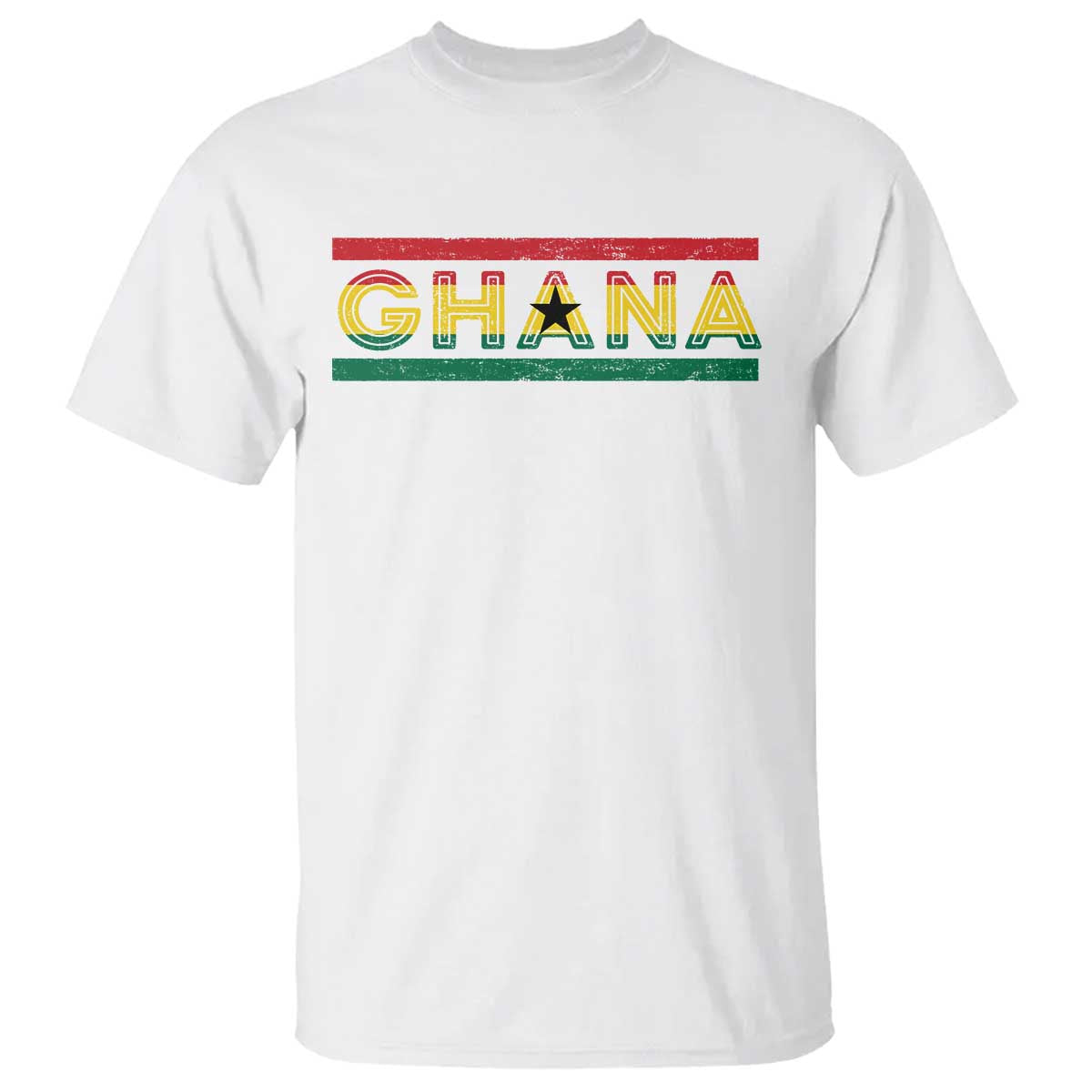 Retro Ghana Flag T Shirt Vintage Ghanaian Pride Ghanese Roots Heritage Graphic