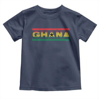 Retro Ghana Flag Toddler T Shirt Vintage Ghanaian Pride Ghanese Roots Heritage Graphic