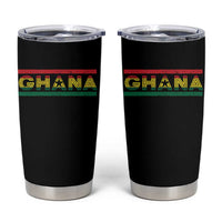Retro Ghana Flag Tumbler Cup Vintage Ghanaian Pride Ghanese Roots Heritage Graphic