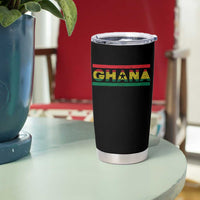Retro Ghana Flag Tumbler Cup Vintage Ghanaian Pride Ghanese Roots Heritage Graphic