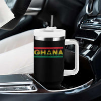 Retro Ghana Flag Tumbler With Handle Vintage Ghanaian Pride Ghanese Roots Heritage Graphic