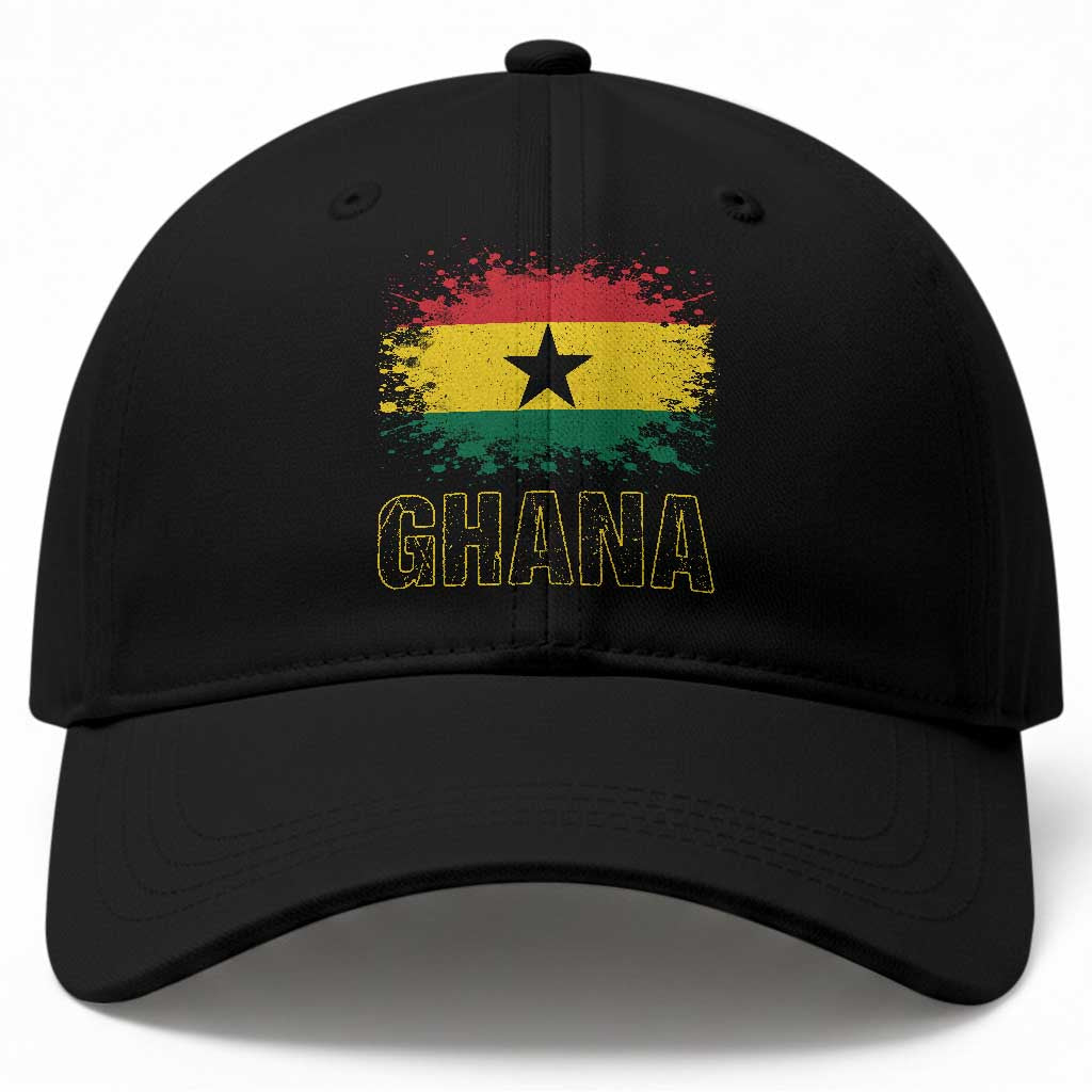 Ghana Baseball Cap Retro Vintage Watercolors Sport Ghanaian Flag Proud Ghanaians