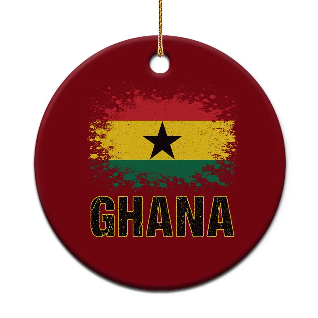 Ghana Ceramic Ornament Retro Vintage Watercolors Sport Ghanaian Flag Proud Ghanaians