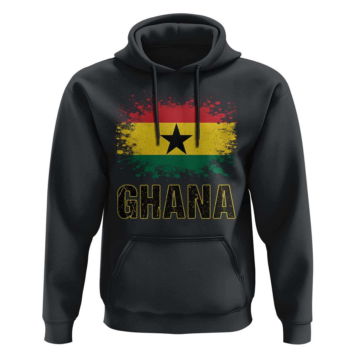 Ghana Hoodie Retro Vintage Watercolors Sport Ghanaian Flag Proud Ghanaians