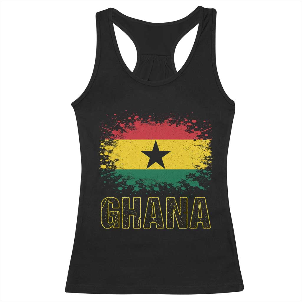 Ghana Racerback Tank Top Retro Vintage Watercolors Sport Ghanaian Flag Proud Ghanaians