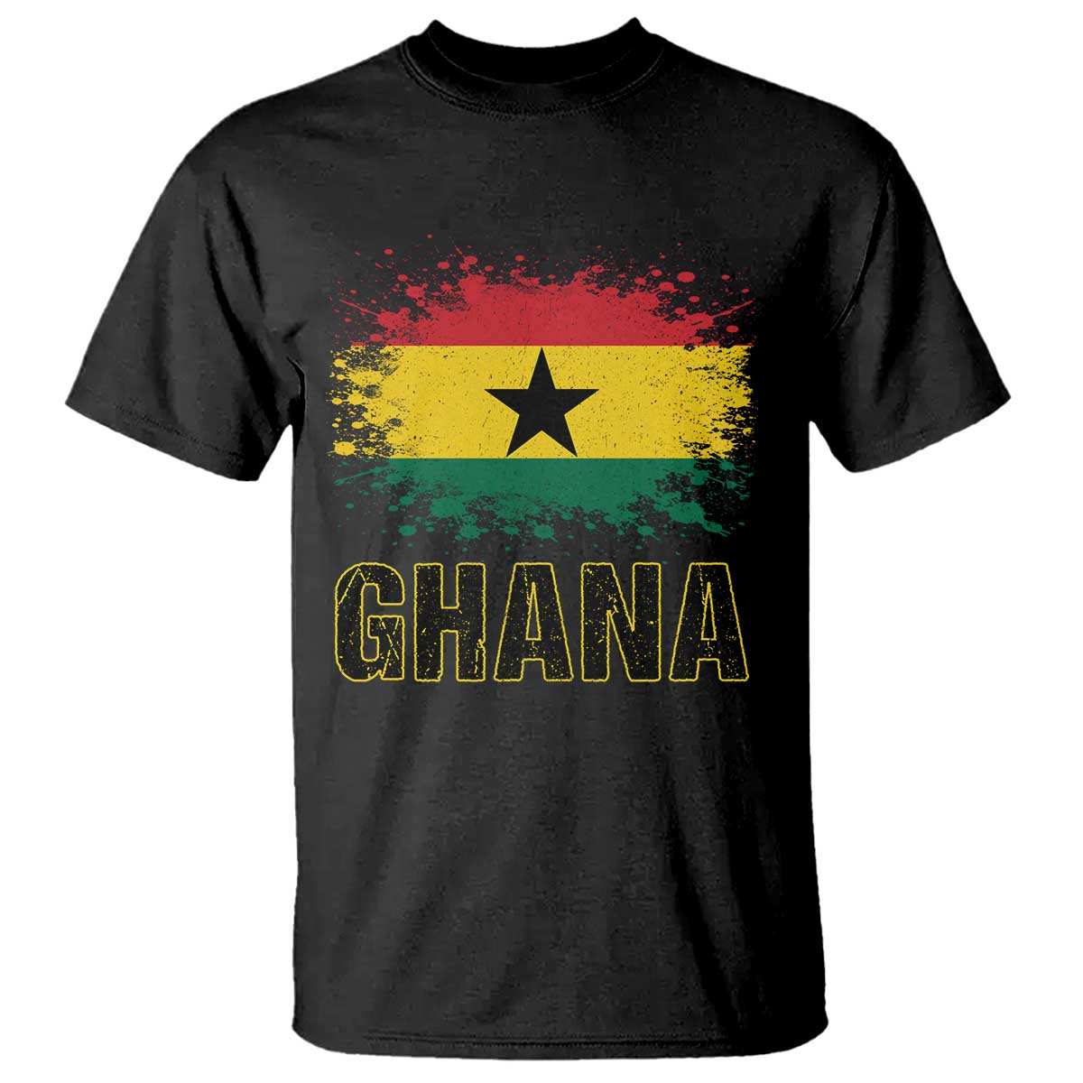 Ghana T Shirt Retro Vintage Watercolors Sport Ghanaian Flag Proud Ghanaians