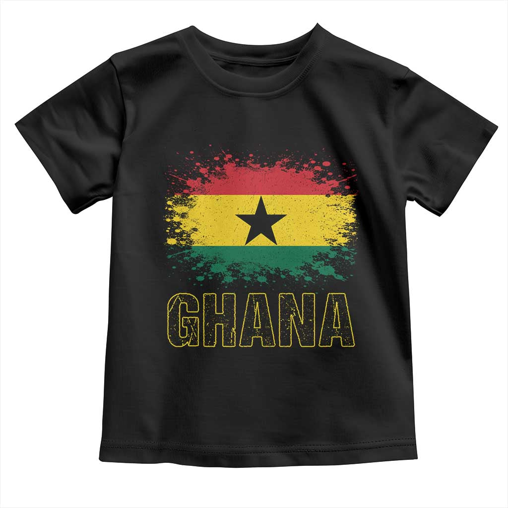 Ghana Toddler T Shirt Retro Vintage Watercolors Sport Ghanaian Flag Proud Ghanaians