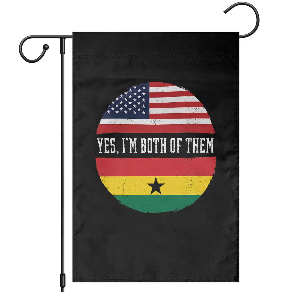 Half American Half Ghanaian Garden Flag Pride Ghanese Roots USA Flag Ghana Heritage Yes Im Both Of Them
