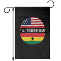 Half American Half Ghanaian Garden Flag Pride Ghanese Roots USA Flag Ghana Heritage Yes Im Both Of Them