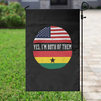 Half American Half Ghanaian Garden Flag Pride Ghanese Roots USA Flag Ghana Heritage Yes Im Both Of Them